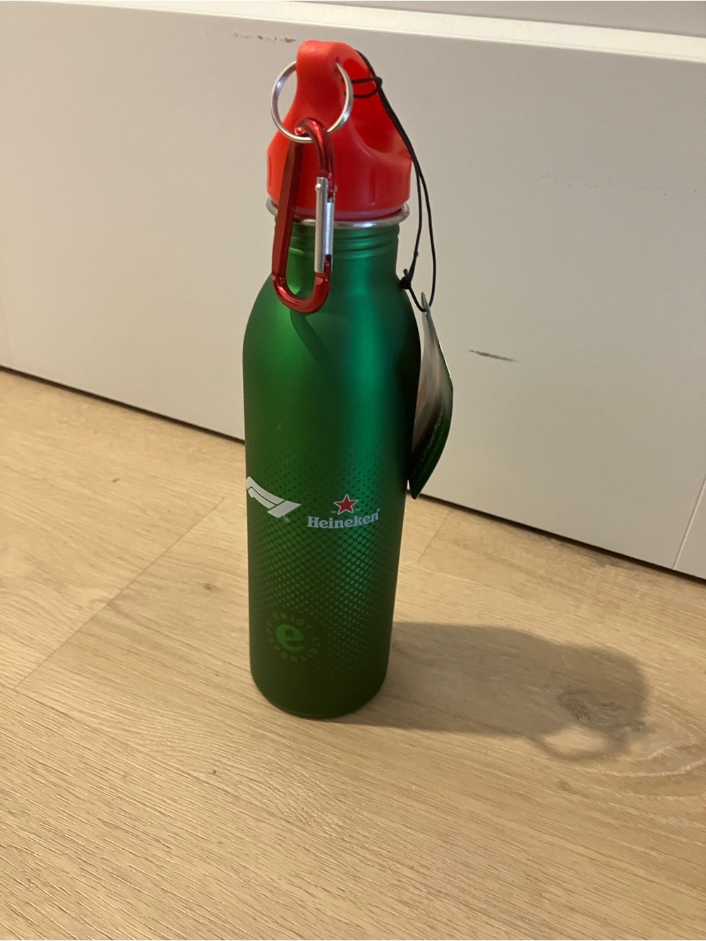 Heineken Official F1 Racing Sports Stainless Steel Water Bottle with Red Cap